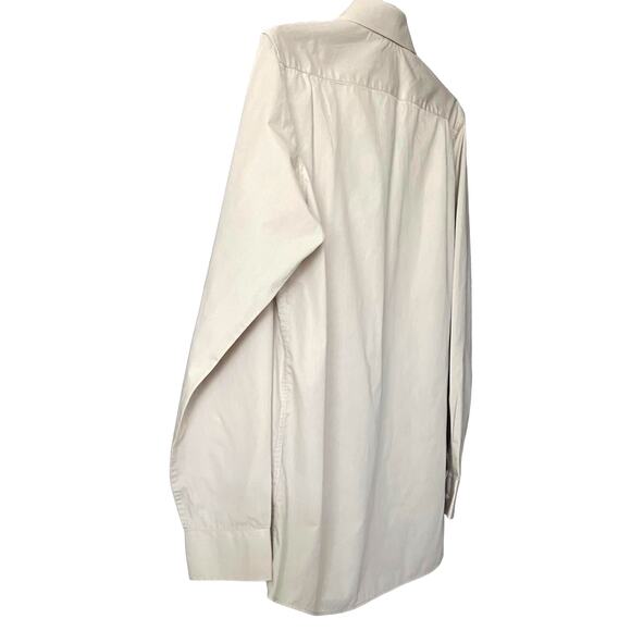 BESPOKE LONG BARREL CUFF SLV BUTTON DOWN SHIRT, MENS, L, 16-16.5 (36/37), BEIGE - Picture 5 of 11